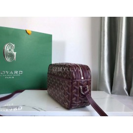 Goyard Leather Crossbody Camera Bag For Men And Women Wine Red