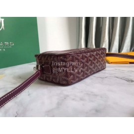 Goyard Leather Crossbody Camera Bag For Men And Women Wine Red