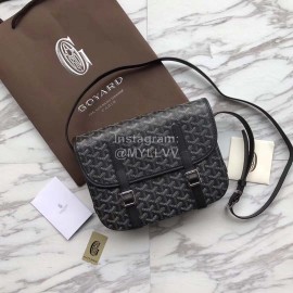 Goyard Printed Leather Crossbody Messenger Bag For Women Black