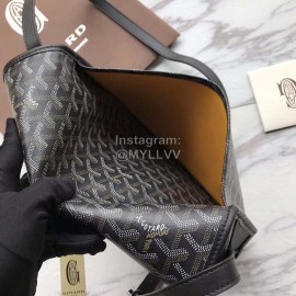Goyard Printed Leather Crossbody Messenger Bag For Women Black