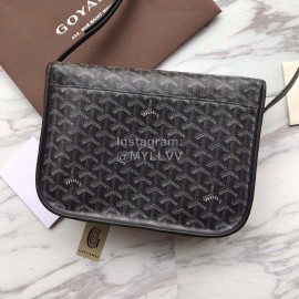 Goyard Printed Leather Crossbody Messenger Bag For Women Black