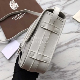 Goyard Printed Leather Crossbody Messenger Bag For Women White