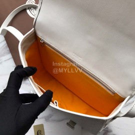 Goyard Printed Leather Crossbody Messenger Bag For Women White