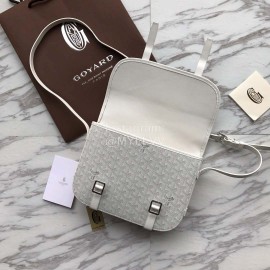 Goyard Printed Leather Crossbody Messenger Bag For Women White