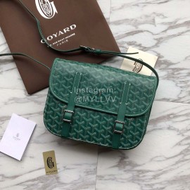 Goyard Printed Leather Crossbody Messenger Bag For Women Green