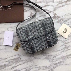 Goyard Printed Leather Crossbody Messenger Bag For Women Gray