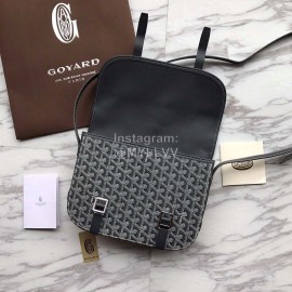 Goyard Printed Leather Crossbody Messenger Bag For Women Gray