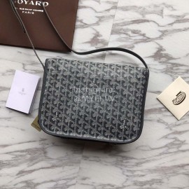 Goyard Printed Leather Crossbody Messenger Bag For Women Gray