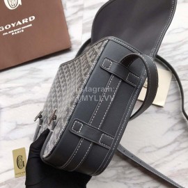 Goyard Printed Leather Crossbody Messenger Bag For Women Gray