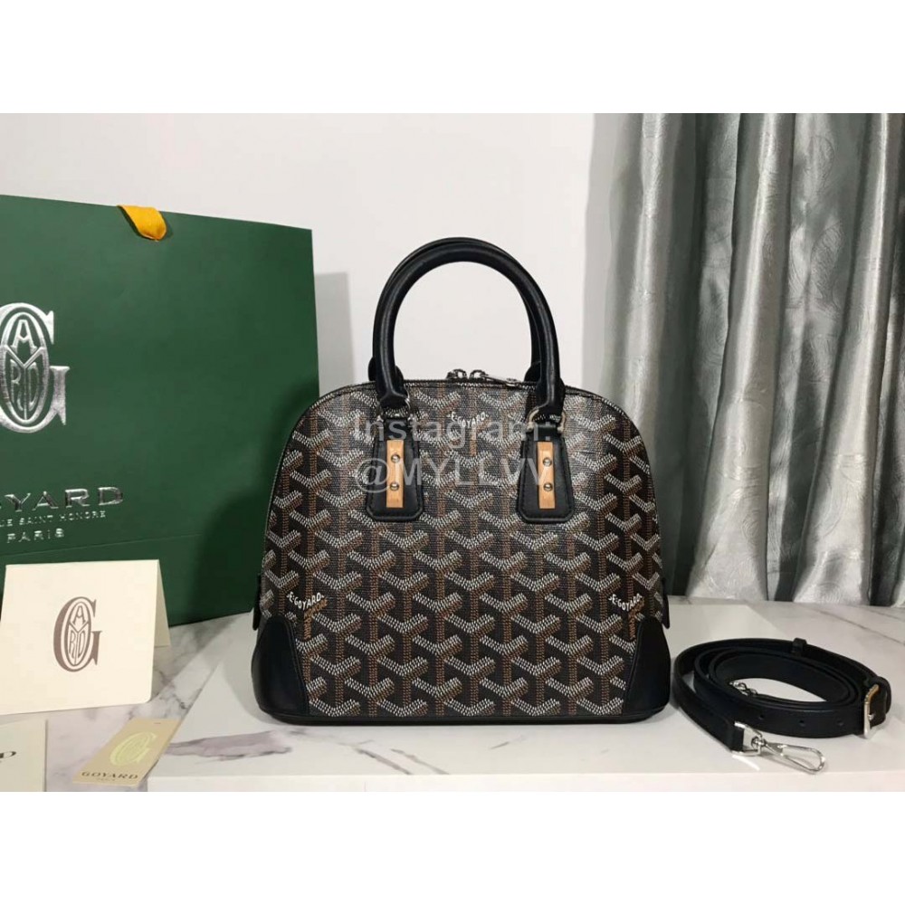 Goyard Vendme Leather Crossbody Bag Handbag For Women Black