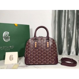 Goyard Vendme Leather Crossbody Bag Handbag For Women Wine Red