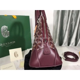 Goyard Vendme Leather Crossbody Bag Handbag For Women Wine Red