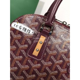 Goyard Vendme Leather Crossbody Bag Handbag For Women Wine Red