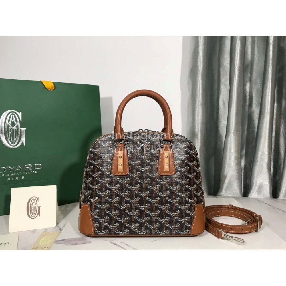 Goyard Vendme Leather Crossbody Bag Handbag For Women Brown