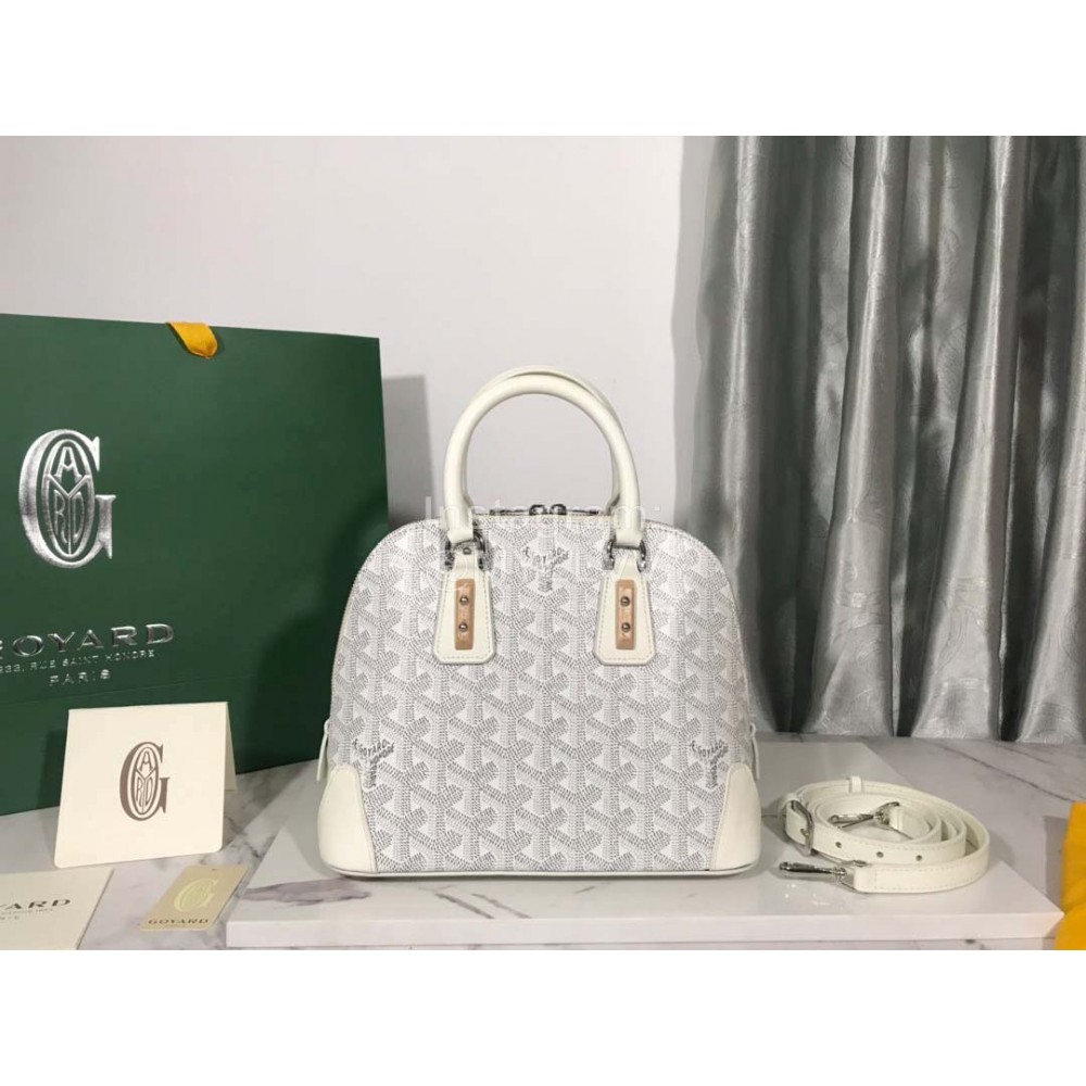 Goyard Vendme Leather Crossbody Bag Handbag For Women White