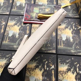 Gucci Tumbled Silk Screen Webbing Clutch White 572770