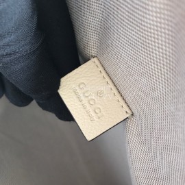 Gucci Tumbled Silk Screen Webbing Clutch White 572770