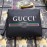 Gucci Tumbled Silk Screen Webbing Clutch Black 572770