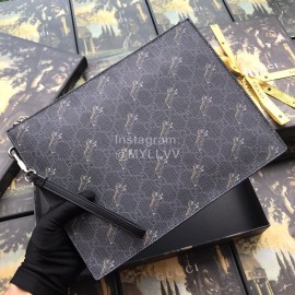 Gucci Tiger Canvas Clutch Black 575136