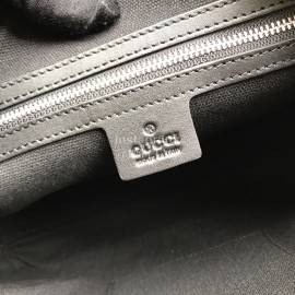 Gucci Plaid Webbing Leather Handbag Black 523603