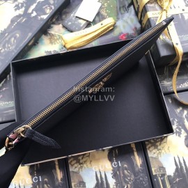 Gucci Metal Rivet Butterfly Clutch Black 524299