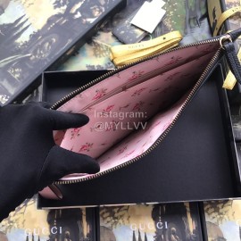 Gucci Metal Rivet Butterfly Clutch Black 524299