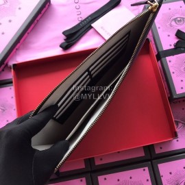 Gucci Bee Yang Gold Leather Handbag Black 495066