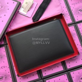 Gucci Bee Embroidery Handbag Black 431416