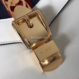 Gucci Sylvie Leather Mini Bag White 470270