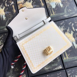 Gucci Sylvie Leather Mini Bag White Gold 470270