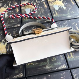 Gucci Sylvie Leather Mini Bag White Gold 470270