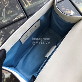 Gucci Sylvie Leather Mini Bag White Gold 470270