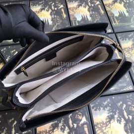 Gucci Butterfly Print Plaid Ribbon Crossbody Bag Black 523354