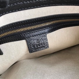 Gucci Butterfly Print Plaid Ribbon Crossbody Bag Black 523354