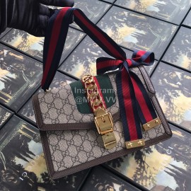 Gucci Sylvie Small Shoulder Bag Coffee Color 421882