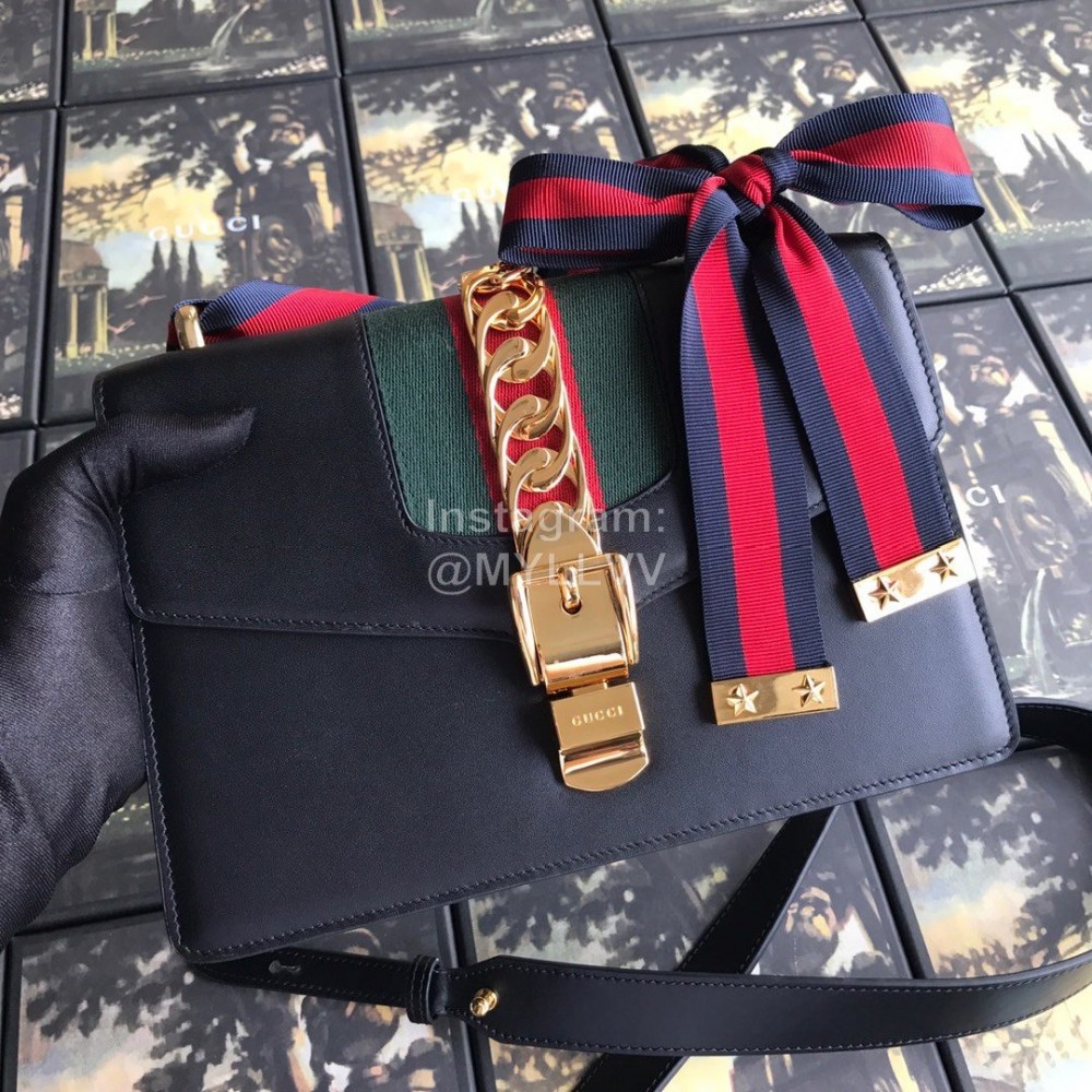 Gucci Sylvie Small Shoulder Bag Black 421882