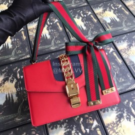 Gucci Sylvie Small Shoulder Bag Red 421882