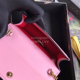 Gucci Three-Dimensional Cherry Embossed Cowhide Chain Bag Pink 481291