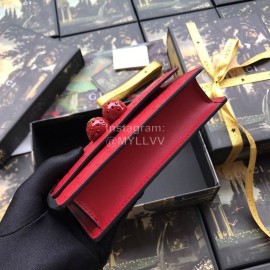 Gucci Three-Dimensional Cherry Embossed Cowhide Chain Bag Red 481291