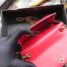 Gucci Three-Dimensional Cherry Embossed Cowhide Chain Bag Red 481291