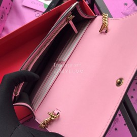 Gucci Bee Color Crystal Chain Bag Pink 476079