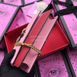 Gucci Bee Color Crystal Chain Bag Pink 476079