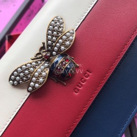 Gucci Bee Color Crystal Chain Bag Red 476079