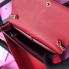 Gucci Bee Color Crystal Chain Bag Red 476079