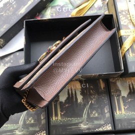 Gucci Bee Glass Beads Cowhide Chain Bag Coffee Color 476079