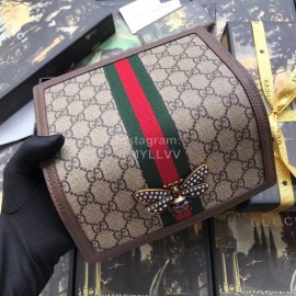 Gucci Bee Glass Beads Cowhide Chain Bag Coffee Color 476079