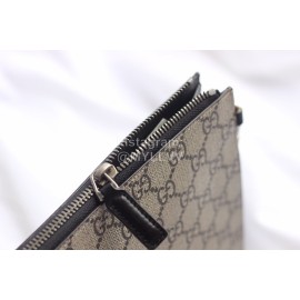 Gucci Snake Print Leather Clutch Coffee Color 547613