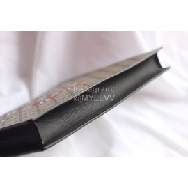 Gucci Snake Print Leather Clutch Coffee Color 547613