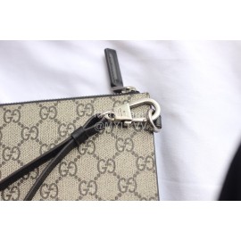 Gucci Snake Print Leather Clutch Coffee Color 547613