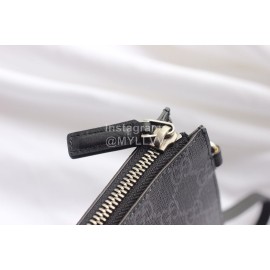 Gucci Wolf Print Cowhide Clutch Coffee Color 547613